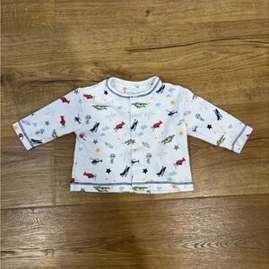 Kissy Kissy Airplane Button Front Pajama Top